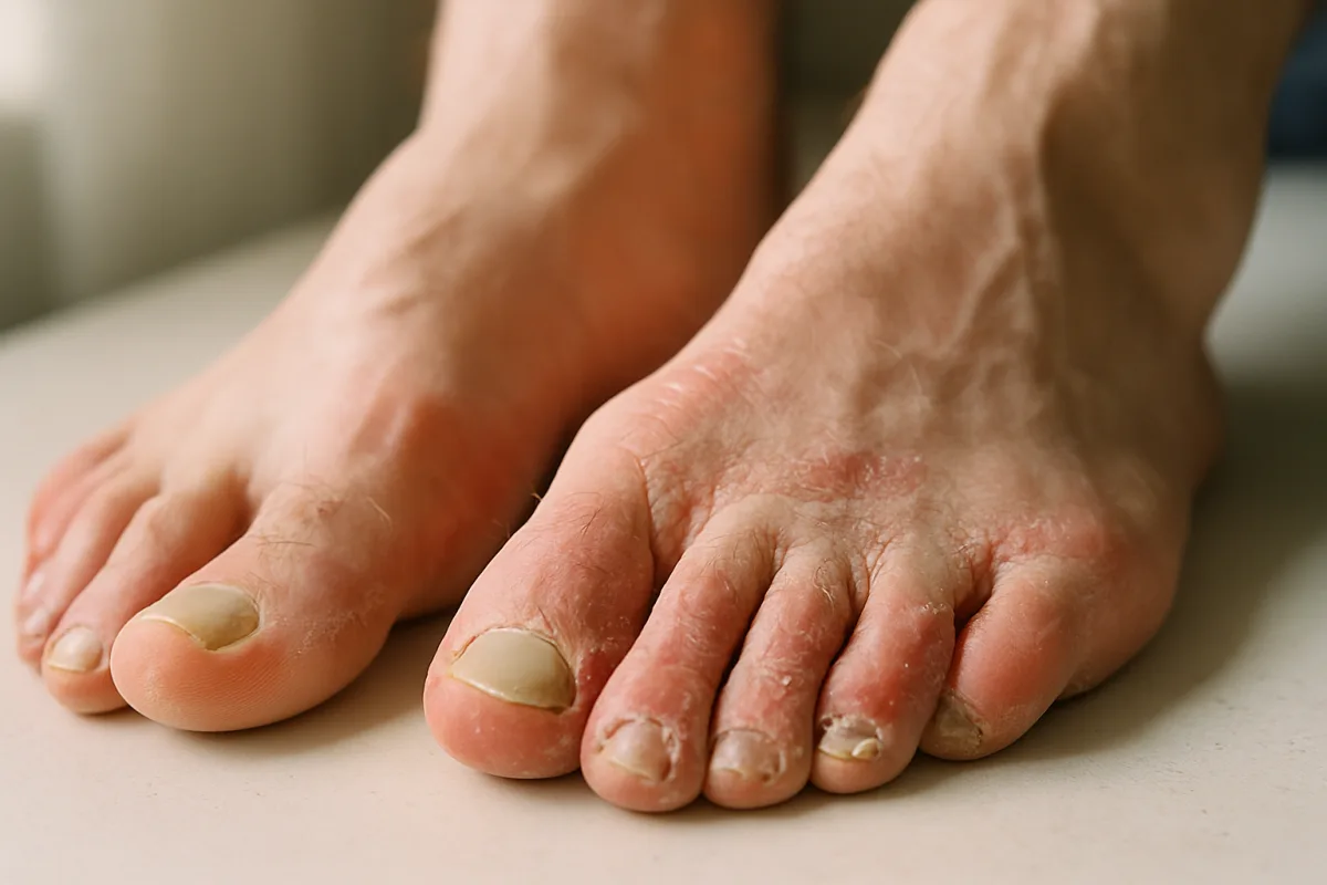Fungo ai piedi: immagini per identificare il problema
