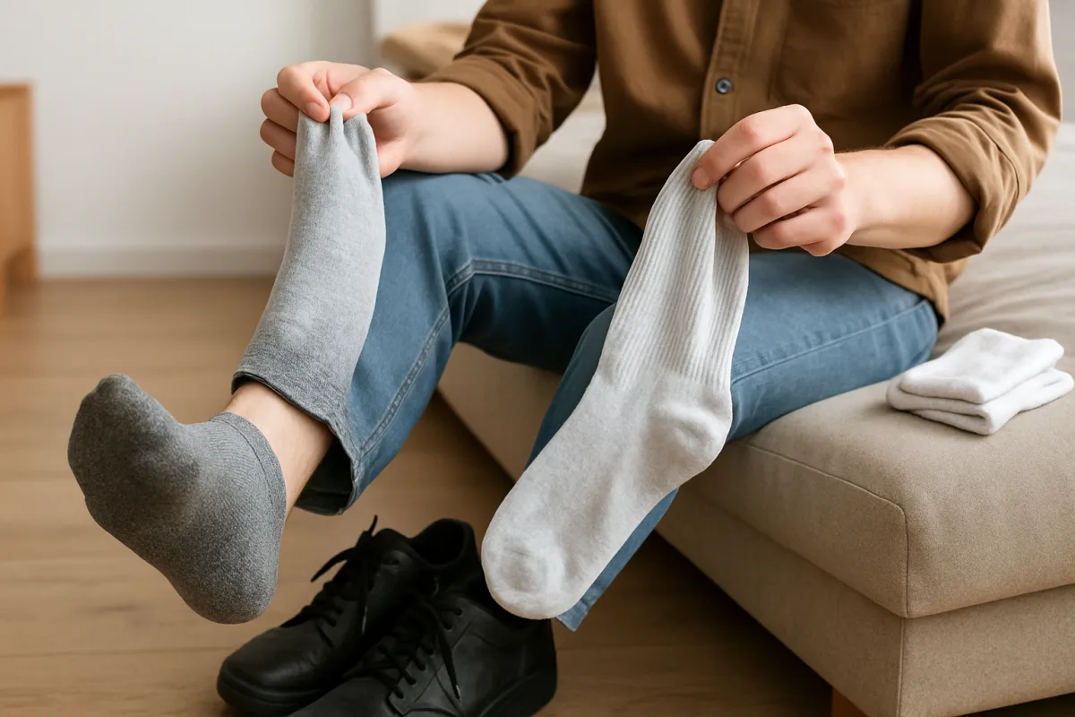 Piedi umidi nelle scarpe: come gestire calze, asciugatura e ricambio quotidiano